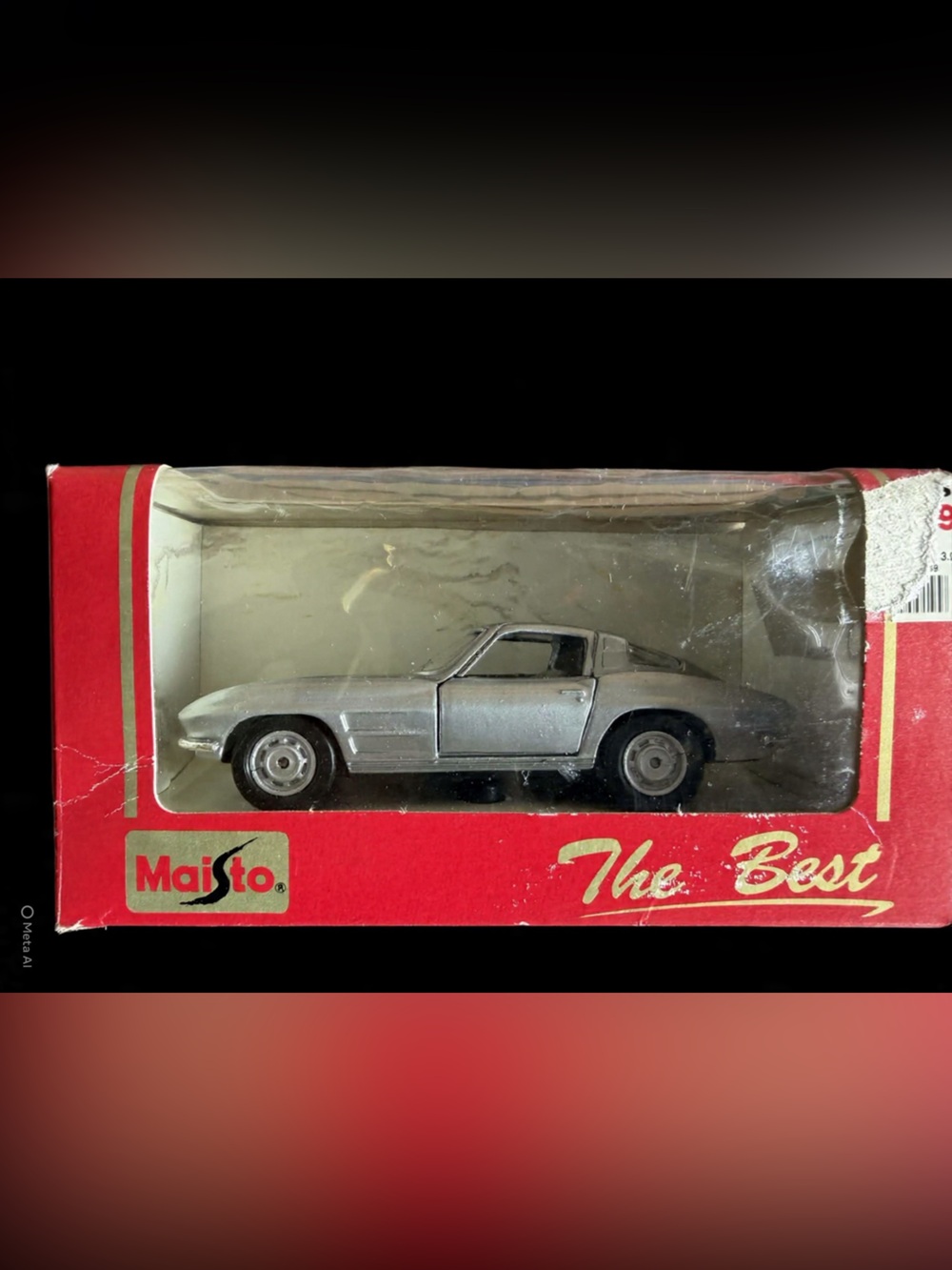 Maisto Silver Die-Cast Car in Original Red Box